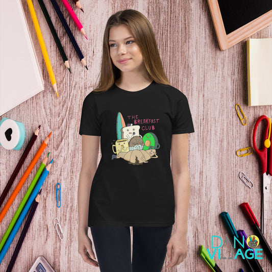 Funny breakfast foods graphic tee with a hand-drawn morning lineup by Daniel Sulzberg