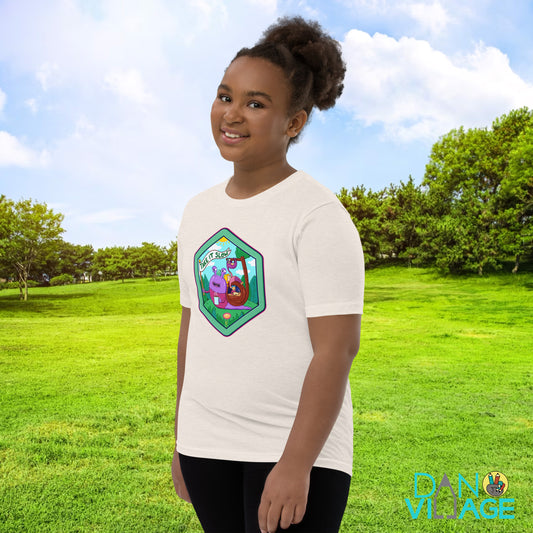 Illustrated sloth and snail kids tee about taking the occasional slow moment