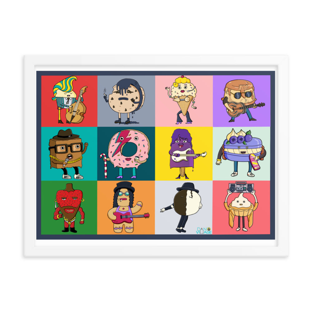 Bold retro food illustration printed as framed wall art for anyone raised in the 80s