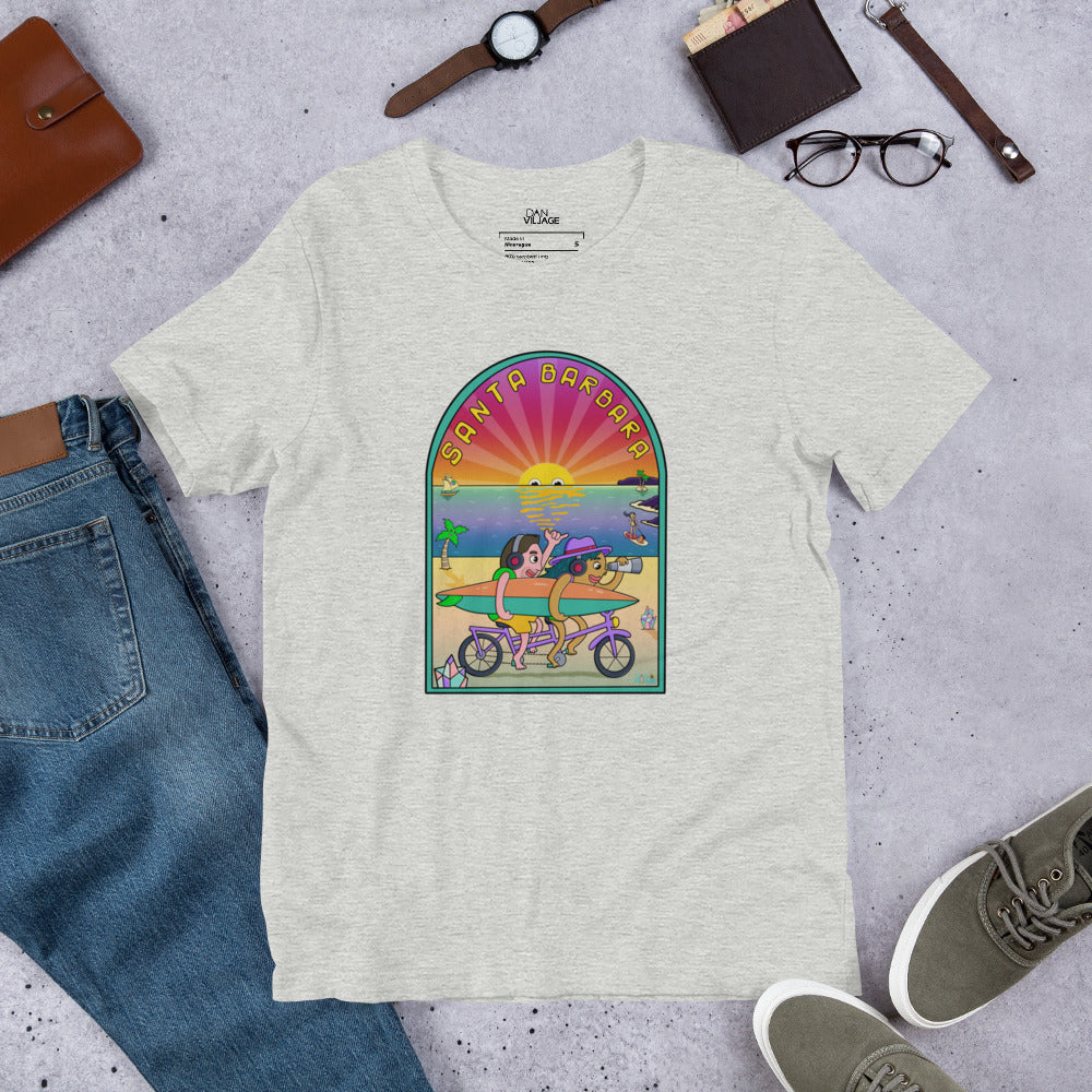 Santa Barbara beach life graphic tee for locals and anyone who misses the coast