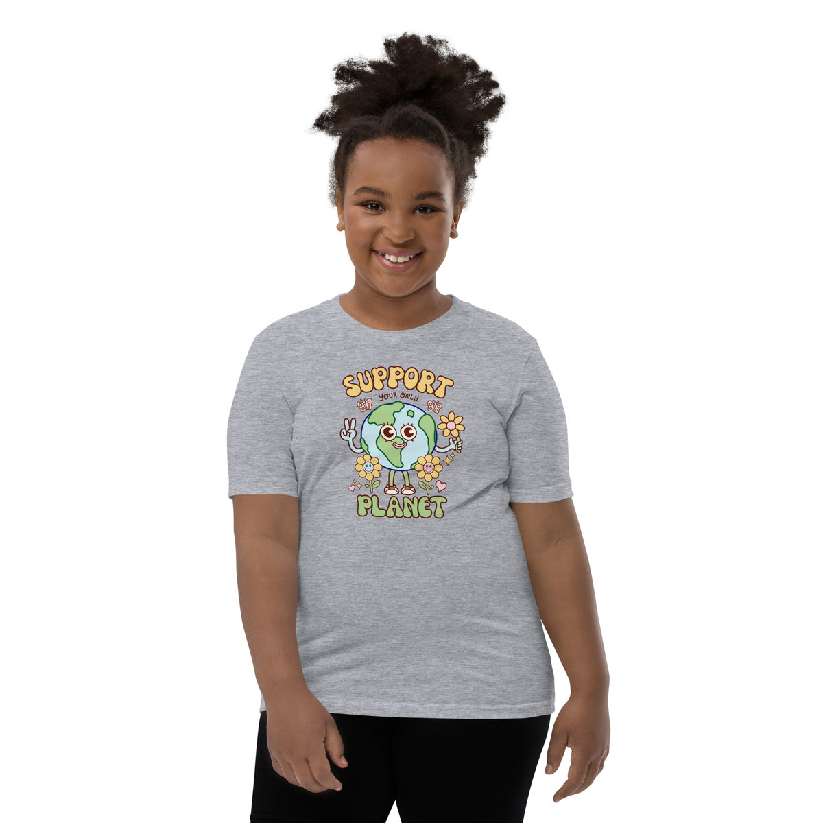 Support Your Only Planet kids tee drawn by illustrator Daniel Sulzberg