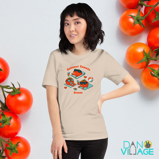 Illustrated tomato graphic tee for farmers market regulars and tomato obsessives