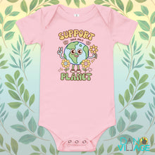 Load image into Gallery viewer, Support Your Only Planet Earth Day Cute Happy Baby short sleeve one piece