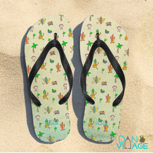 Danvillage Beach Pattern Flip-Flops