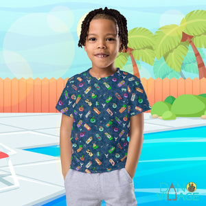 Just Chill Pool Summertime Floaties Kids crew neck t-shirt