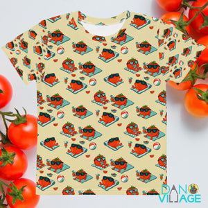 Summer Tomato Cool Funny Kids crew neck t-shirt