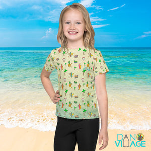 Whimsical Beach Life Summertime Kids crew neck t-shirt