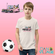 Load image into Gallery viewer, Miami Drive to win Leo Messi youth | T-Shirt Pink Unisex Leo Messi Brand, Messi T-Shirt, Miami Messi Shirt, Kid Messi Shirt