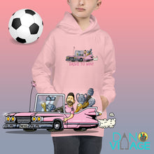 Load image into Gallery viewer, Miami Drive to win Leo Messi youth | Hoodie Pink Unisex Leo Messi Brand, Messi sweatshirt, Miami Messi Shirt, Kid Messi Hoodie