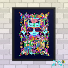 Load image into Gallery viewer, Music is my Mental Health Isometric Colorful Framed poster