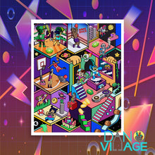 Load image into Gallery viewer, Retro Arcade Dreamscape Isometric Art Poster