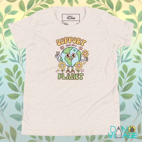 Support Your Only Planet Earth Day Cool Youth Short Sleeve T-Shirt