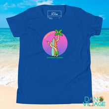 Load image into Gallery viewer, Good Vibes Club Santa Barbara California Palm Tree Surfer Youth Short Sleeve T-Shirt