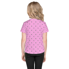 Load image into Gallery viewer, Avocado Skateboarder Cute Pink Pattern Kids crew neck t-shirt