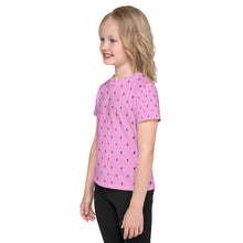 Load image into Gallery viewer, Avocado Skateboarder Cute Pink Pattern Kids crew neck t-shirt