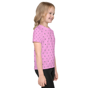 Avocado Skateboarder Cute Pink Pattern Kids crew neck t-shirt