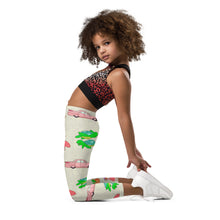 Load image into Gallery viewer, Florida Vacation Cute Flamingos Cadillacs Alligators Sea Turtles Oranges Patterned Kid&#39;s Leggings