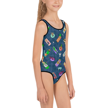 Load image into Gallery viewer, Cute Floaties Pattern Swimsuit, Toddler, Kids Swimwear Pattern, Swimsuit for Girls, Youth Swim Suit Gifts, cute Lover Gift