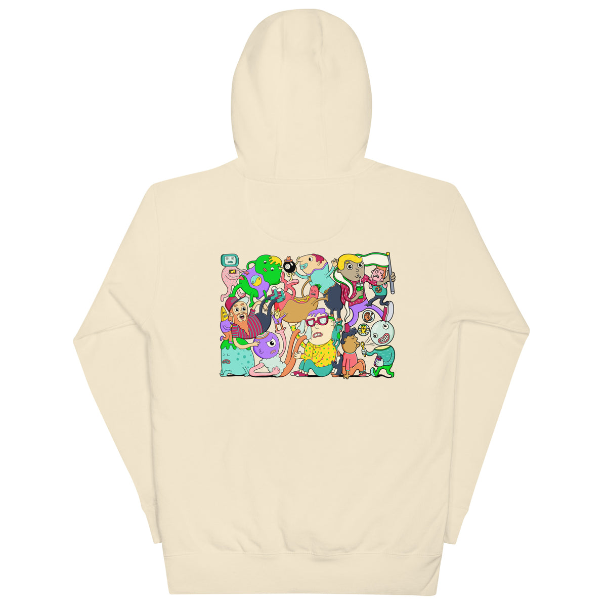 Illustrated streetwear hoodie by Santa Barbara illustrator Daniel Sulzberg