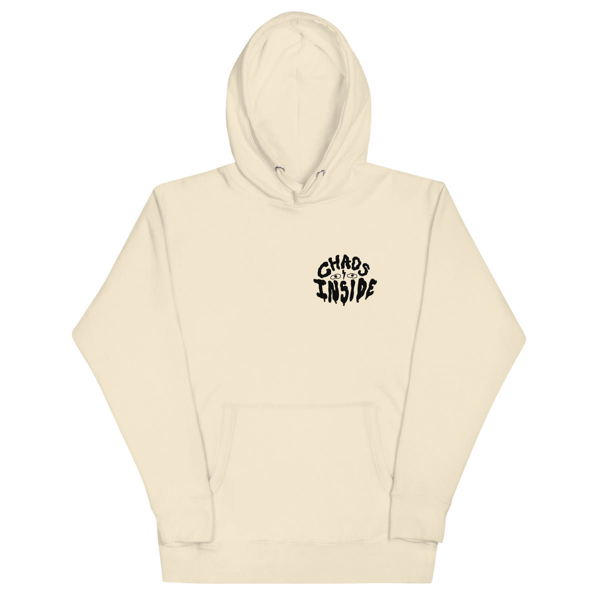 Whimsical illustrated streetwear hoodie packed with characters and colour