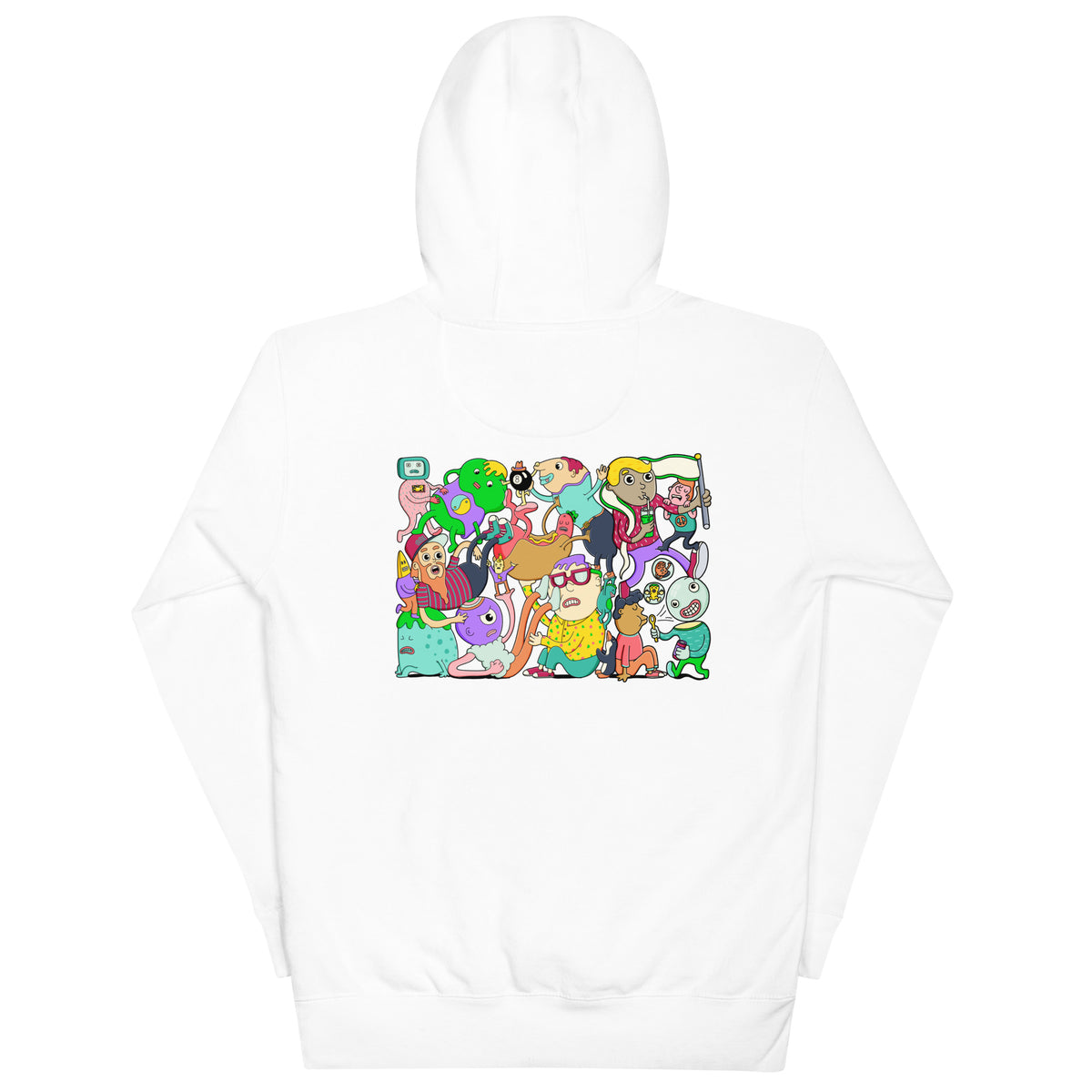 Bold illustrated hoodie for anyone who has been described as a lot, in a good way
