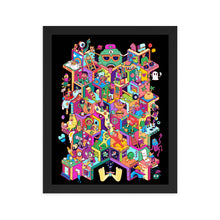 Load image into Gallery viewer, Isometric Mayhem in Danvillage Colorful unique Framed poster