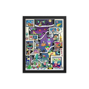 Wacky Windows Danvillage Surreal Fun Colorful Framed poster