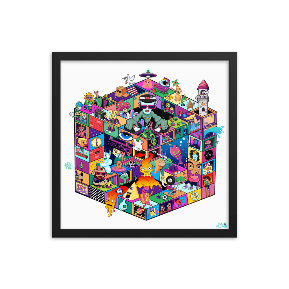 Framed wall art from Danvillage Art Lab in bold, cheerfully unrealistic colour
