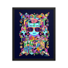 Load image into Gallery viewer, Music is my Mental Health Isometric Colorful Framed poster