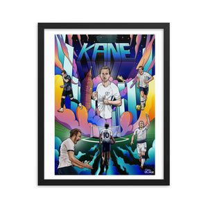 Harry Kane Illustrated Soccer England Spurs Framed poster