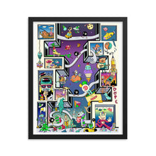 Load image into Gallery viewer, Wacky Windows Danvillage Surreal Fun Colorful Framed poster