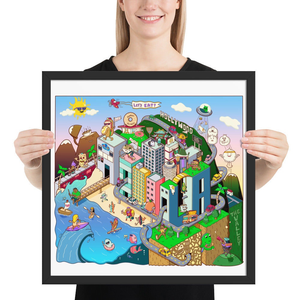 Detailed illustrated food poster for kitchens, restaurants and first apartments
