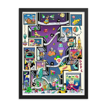 Load image into Gallery viewer, Wacky Windows Danvillage Surreal Fun Colorful Framed poster