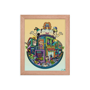 Cafe Namaste Danvillage Yoga Coffee Calm Framed poster