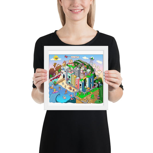 Illustrated LA food wall art print by Santa Barbara illustrator Daniel Sulzberg