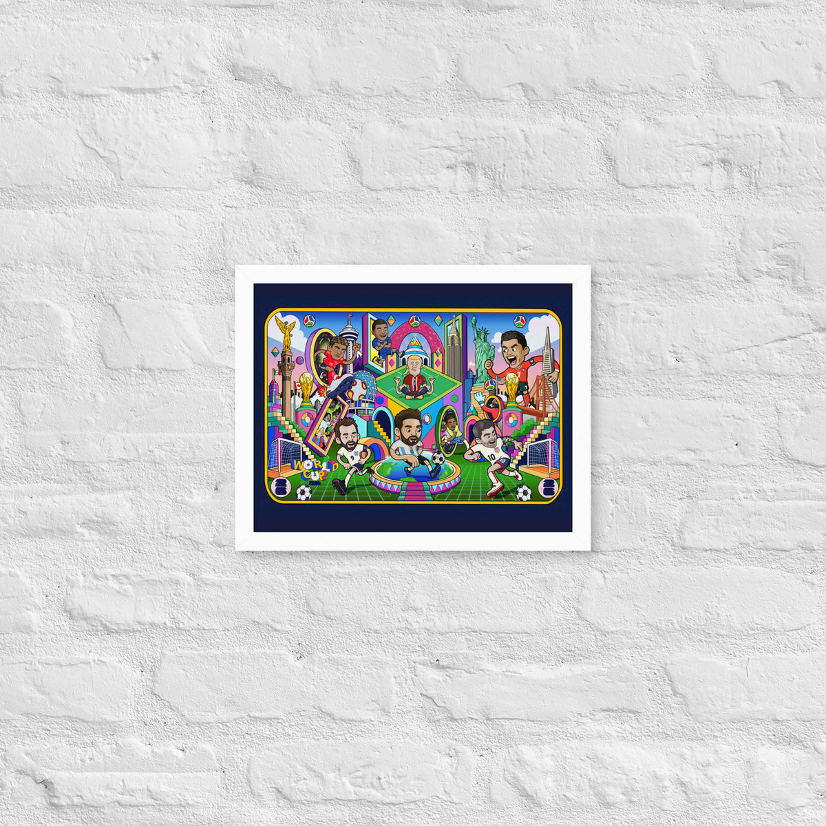 Framed soccer art print, a serious gift for a young player or lifelong fan