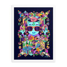 Load image into Gallery viewer, Music is my Mental Health Isometric Colorful Framed poster