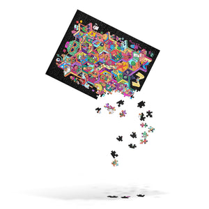 Isometric Mayhem Danvillage Wacky Colorful Fun Jigsaw puzzle