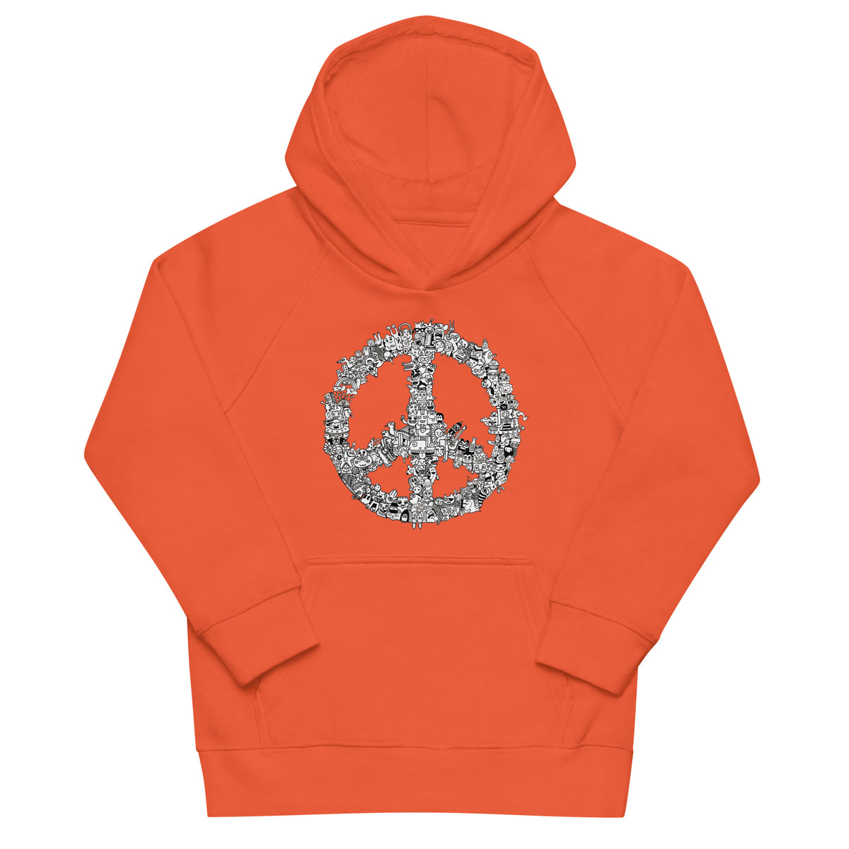 Illustrated doodle hoodie for kids who like loose, imperfect, friendly artwork