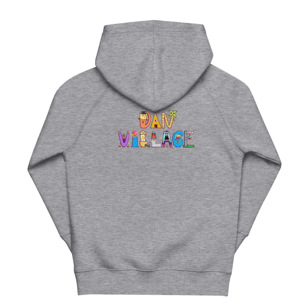 Kids hoodie with a relaxed hand-drawn peace sign by illustrator Daniel Sulzberg