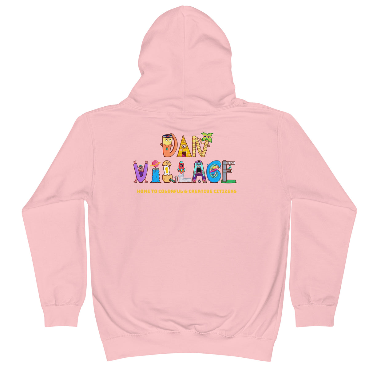 Bright hip hop graphic hoodie for children by Santa Barbara illustrator Daniel Sulzberg
