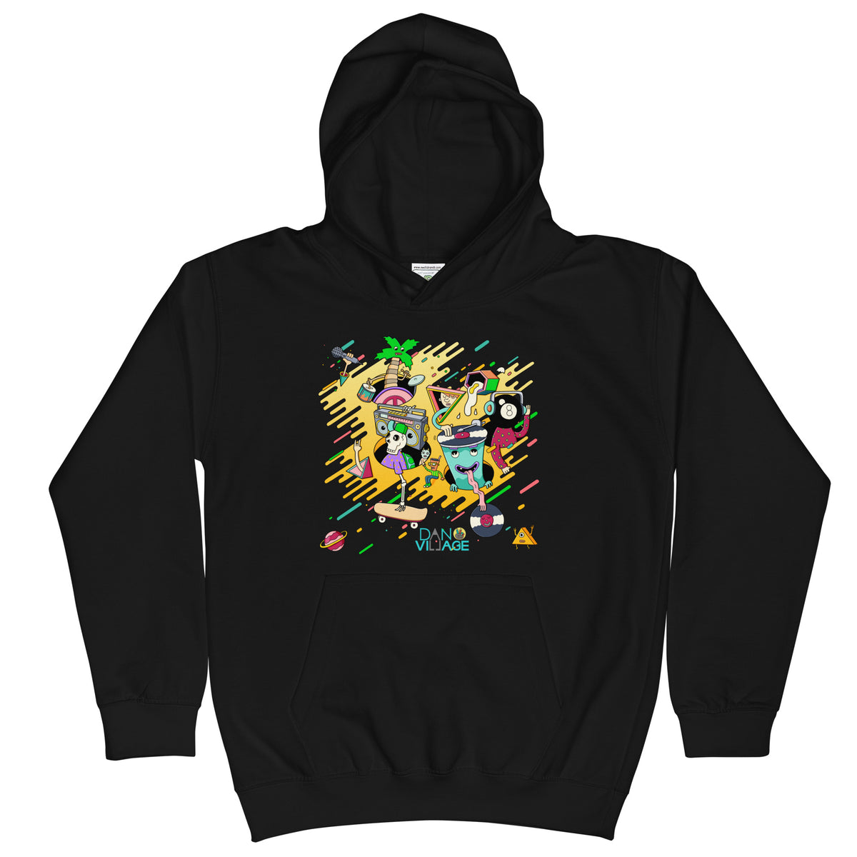Hip hop kids sweatshirt with original street style artwork from Danvillage Art Lab