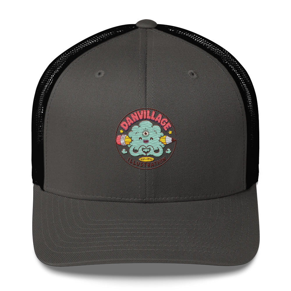 Retro illustrated cap, a good gift for artists and farmers market regulars