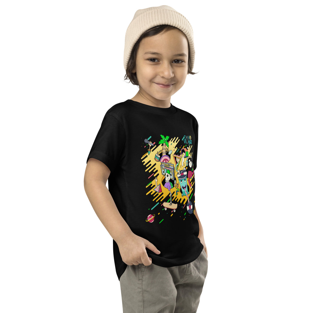 Toddler graphic tee for tiny music fans who cannot reach a turntable yet