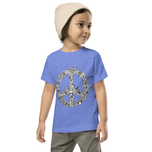 Peace Doodle Retro Sign illustration summer natural Kids Toddler Short Sleeve Tee