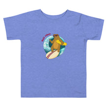 Load image into Gallery viewer, California Vibes Surfing Bear Kids Retro TShirt - Retro Natural Infant, Toddler &amp; Youth Toddler Short Sleeve Tee