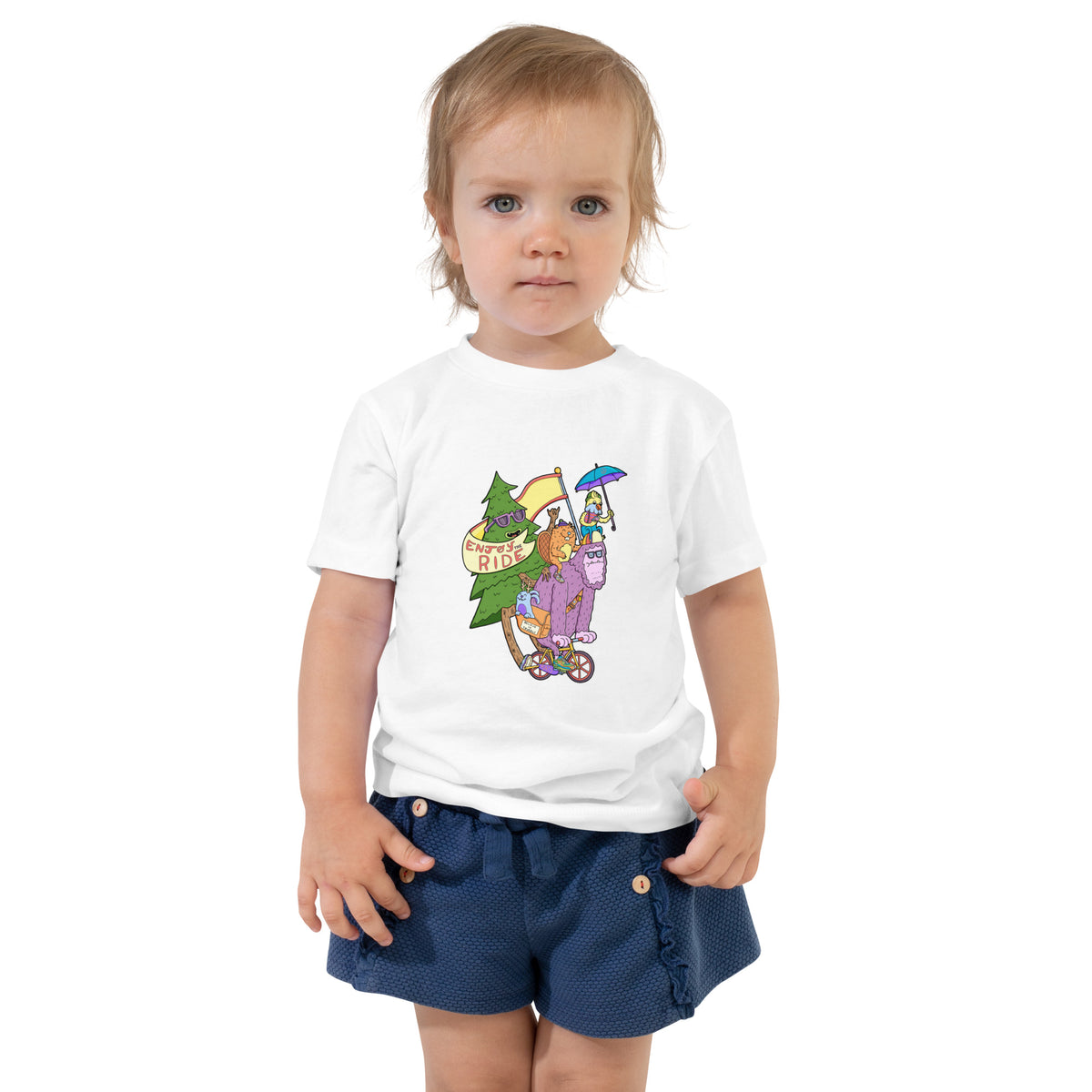 Toddler graphic shirt for tiny cyclists and recent balance-bike graduates
