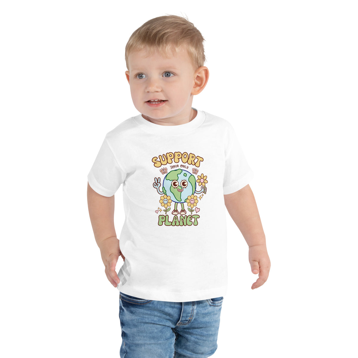 Illustrated eco-minded toddler t-shirt drawn in Santa Barbara by Daniel Sulzberg