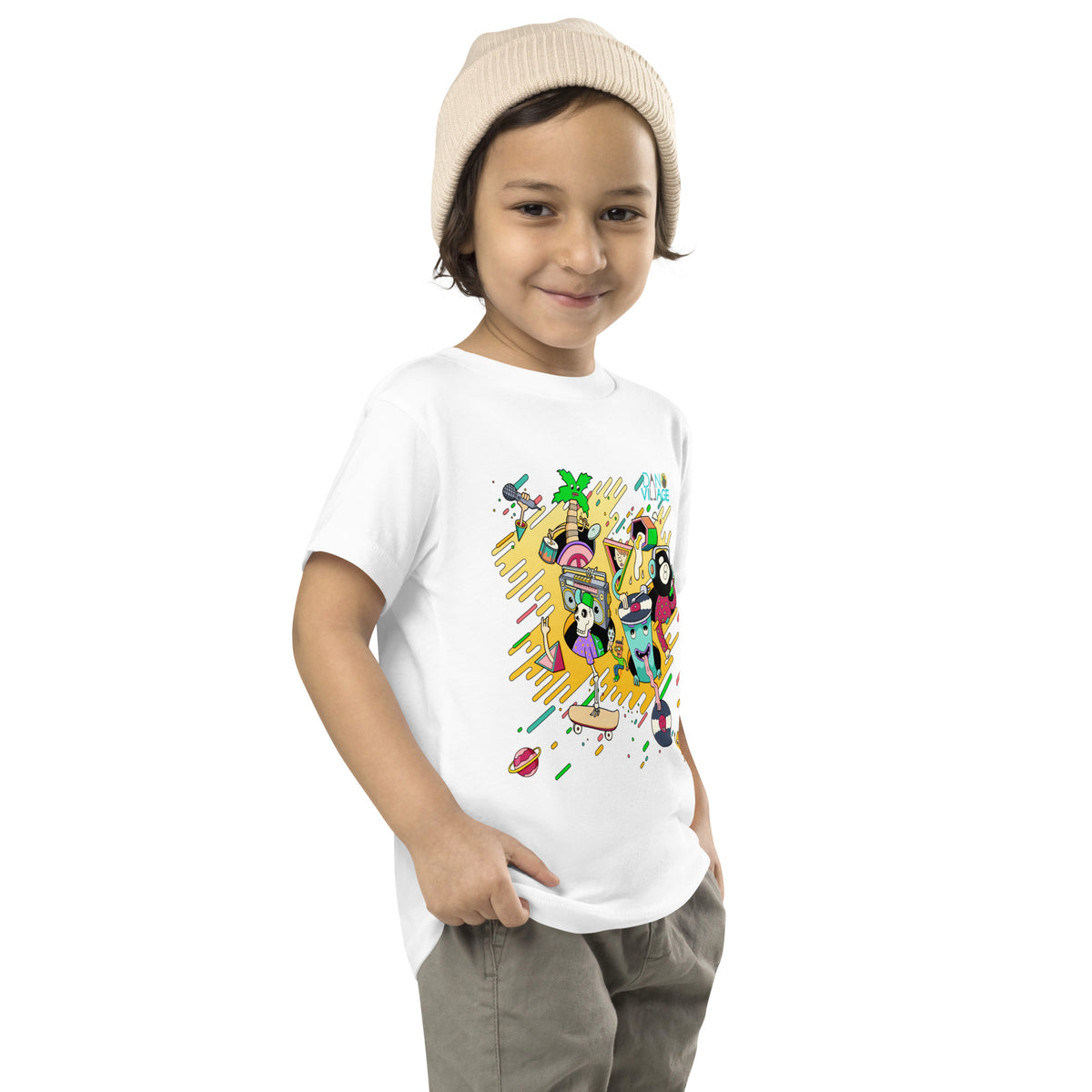 Illustrated music tee for toddlers by Santa Barbara illustrator Daniel Sulzberg
