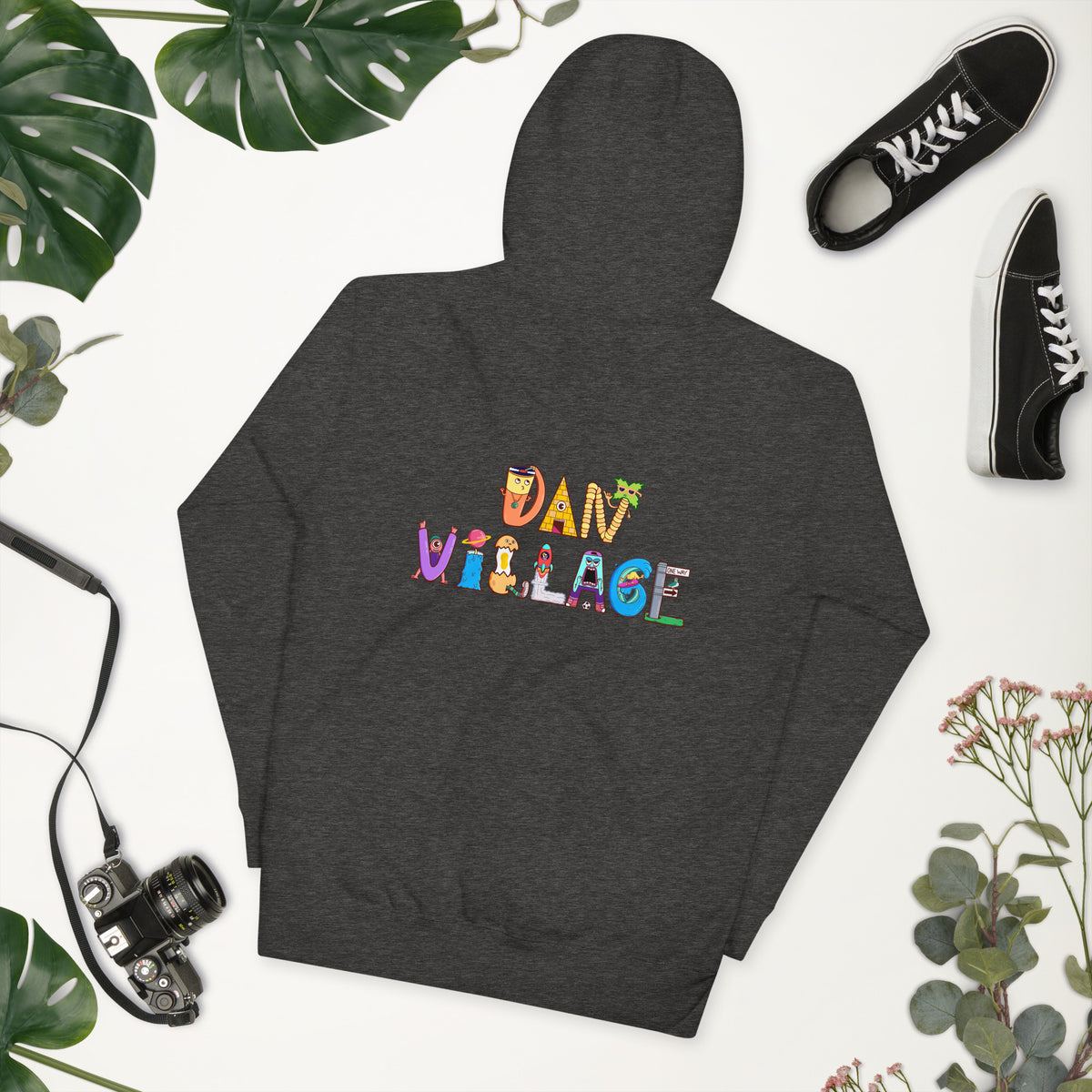 Illustrated boho peace doodle sweatshirt by Santa Barbara illustrator Daniel Sulzberg